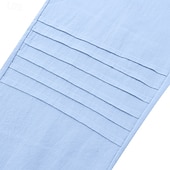 preiswerte Urlaub-Herren Leinenhosen Hose Sommerhose Baggy-Hosen Strandhose Kordelzug Elastischer Bund Gerader Schnitt Einfach Komfort Atmungsaktiv Volle Länge Lässig Täglich Outdoor Mode Klassicher Stil Schwarz