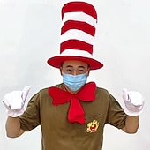 cheap Accessories-Cat Gloves Hat More Accessories Classic Storybook Character Storybook Characters Cosplay for Unisex Adults' Halloween Carnival Book Week Performance Educational Dress Up