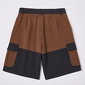 economico Classico-Per uomo Pantaloncini cargo Pantaloncini da esterno Pantaloncini casual Pantaloncini da Escursionismo Patchwork Multi-tasche Gamba Dritta Blocco di colori Tinta unita Indossabile Traspirante Corto