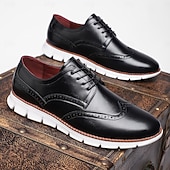 baratos Sapatos Oxford-Tênis casual masculino marrom – design elegante e confortável com cadarço, ideal para casamentos e eventos informais.