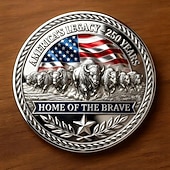 billige U.S. 250-årsjubileum-USAs 250-årsjubileumsmynt Amerikas arv 250 års utfordringsmynt metall amerikansk bison ånd commemorativ mynt patriotisk USA 1776–2026 jubileumssamling semikvincentenial