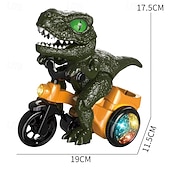 abordables Luces decorativas-Juguetes de dinosaurio con luces, juguete para niños pequeños de 3 a 4 años, juguete de dinosaurio en movimiento, juguete de dinosaurio eléctrico para niños de 3 a 5 años, regalos de cumpleaños