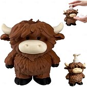economico Dispenser sapone-dispenser di sapone a forma di mucca delle Highlands, adorabile bottiglia di sapone per le mani a forma di mucca delle Highlands &amp;Gel doccia, bottiglia con pompa ricaricabile a forma di mucca, stampa