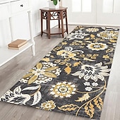 cheap Rugs &amp; Mats &amp; Carpets-Hallway Runner Rug Bohemian Patterned Flannel Fabric Printed Home Floor Decoration Mat Non Slip Soft Door Mat Entrance Bathroom Floor Rug