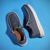 abordables Chaussures Décontractées à Lacets-Chaussures décontractées grises en maille pour homme, tige légère et respirante, semelle confortable et rembourrée, style décontracté moderne idéal au quotidien et en voyage.