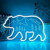 levne Dekorativní světla-Neonový nápis se zvířaty, stmívatelné neonové nástěnné světlo napájené z USB do ložnice, obývacího pokoje, herny, dětského pokoje, pánské jeskyně, roztomilá liška kapybara koala neonová dekorace,