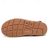 economico Infradito da Vacanza-sandali da uomo color cuoio con cinturini regolabili, traspiranti e comodi, ideali per attività estive all'aperto e vacanze