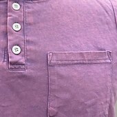 abordables Débardeurs-Débardeur pour homme SoftFade™ sans manches chemise sans manches Henley été printemps uni basique poche style vintage teinture en pièce vacances street décontracté quotidien noir haut Tee pour hommes