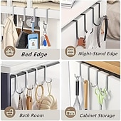 billige Lagring og oppbevaring-10 stk. doble kroker til over døren uten boring, s-formede kroker, doble kroker til studentboliger, kleskroker, baderoms- og kjøkkenkroker, s-formede kroker, kroker til over døren