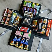 זול ירד ל-30 $-קופסת מתנה עם פיצוץ הפתעה של 5 שכבות, קופסת אהבה, קופסת פיצוץ ליום הולדת, קופסת חטיף הפתעה, רכיבים מרובים, נושא קשת בענן, חומר נייר