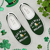 preiswerte Männer Schuhe-Herren-Sneaker zum St. Patrick's Day mit grünem Kleeblattmuster, bequeme Sneaker im sportlichen Stil für Paraden, Partys und Festlichkeiten