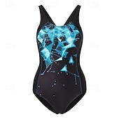 billiga One Pieces Rash Guards-Dam Baddräkt Baddräkter One Pieces Lutning UV-skydd Elastisk Ärmlös Badkläder Baddräkt Surfing Dykning Simmning Sommar