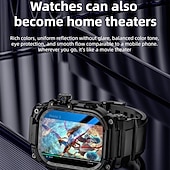 baratos Smartwatch-Relógio inteligente Lokmat Appllp 7 Max de 2,06 polegadas com 4G LTE, pedômetro, lembrete de chamadas, monitor de sono, compatível com Android e iOS, unissex, GPS, chamadas em modo mãos-livres, controle de mídia, IPX-4, 60 mm.