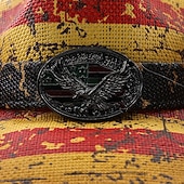  250° anniversario USA Retrò Vintage Far West Cappello da Cowboy Cappello da cowgirl Cowgirl Cowboy Cowboy del West Costume Unisex Mascherata 4 Luglio Feste Giorno dell'Indipendenza Adulti Cappello