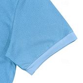 tanie Męska klasyczna koszulka polo-Męskie Koszula golfowa Koszulka polo z dzianiny waflowej Codzienny Biznes Klasyczny Krótki rękaw Moda Nowoczesny Jednokolorowe Guziki Lato Wiosna Wiosna i lato Regularny Czarny Biały Żółty Wino