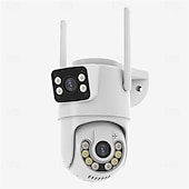 preiswerte IP-Netzwerk-Kameras für den Außenbereich-Didseth 4 MP WLAN-PTZ-Kamera für den Außenbereich, Dual-Objektiv, menschliche Erkennung, Nachtsicht, Sicherheit, Schutz, CCTV, Vedio-Überwachung, IP-Kamera