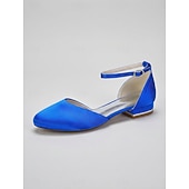 economico Madre della Sposa/Sposo-décolleté da donna con tacco basso e cinturino alla caviglia in raso bordeaux - eleganti scarpe da sera minimaliste per la mamma della sposa, matrimonio chic in città &amp;eventi formali