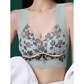 voordelige Tops-Dames Corrigerend ondergoed Modieus Sport Bloemig Blote rug Dagelijks Mouwloos V-hals blauw Zwart Lichtgroen Blozend Roze Zomer Lente Herfst Winter Normale pasvorm