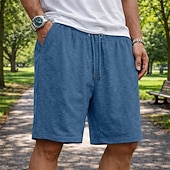 ieftine Pantaloni scurți de sudoare-Bărbați Pantaloni scurți activi Pantaloni scurți de sudoare Pantaloni Scurți Pantaloni scurți de vară Cordon Talie elastică Simplu Simplu Culoare solida Confort Peste Genunchi Zilnic În aer liber