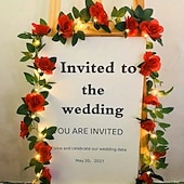 levne Řetězová světla baterie-Umělé květinové, zelené a vinné révy pohádkové řetězové světýlka 2m 20LED simulované růžové světýlka na svatbu, Valentýn, domov, balkon, zahradu, oblouky, sváteční, párty dekorace