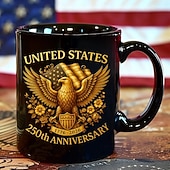 baratos Canecas &amp; Chávenas-Caneca comemorativa do 250º aniversário dos Estados Unidos, presente patriótico, caneca de cerâmica comemorativa do semiquincentenário, 17762026, América 250, Dia da Independência, 4 de julho,