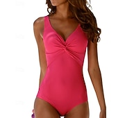 levne Rash guardy One Piece-Dámské Standard Rashguardy z jednoho kusu Plavky Jednodílné díly Jednobarevné Otevřít Zpět Ochrana proti UV záření Elastický Bez rukávů Plavky Bodýčko Surfování Potápění Plavání Léto