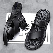 economico Infradito da Vacanza-sandali da uomo marroni con cinturini incrociati, comodi e resistenti, perfetti per i golfisti e le attività estive all'aperto