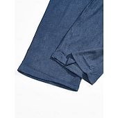 abordables pantalons décontractés-Homme Pantalons Pantalon en velours côtelé Pantalons Amples Pantalon décontracté Taille Élastique Jambe Droite Couleur Unie Confort Évacuation de l'Humidité Longueur complète Occasionnel Quotidien