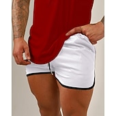 baratos Calções de corrida-Homens Shorts de Corrida Calções atléticos Shorts de Academia Com Cordão Bolsos Cintura elástica Calção Casual Ao ar livre Férias Verão Secagem Rápida Leve Macio Treino de Ginástica Treinamento Ativo