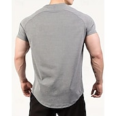 Χαμηλού Κόστους T-shirts και αμάνικα μπλουζάκια για τρέξιμο-Ανδρικά Μονόχρωμο Tricou de Alergat Μπλούζα συμπίεσης Καλοκαίρι Άνοιξη Φθινόπωρο Κοντομάνικο Γρήγορο Στέγνωμα Συμπίεση Ύγρανση Γυμναστήριο προπόνηση Ενεργή εκπαίδευση Ασκηση Θαλασσί Μαύρο Μπεζ