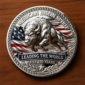 billige U.S. 250-årsjubileum-USAs 250-årsjubileumsmynt Amerikas arv 250 års utfordringsmynt metall amerikansk bison ånd commemorativ mynt patriotisk USA 1776–2026 jubileumssamling semikvincentenial
