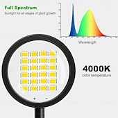 olcso Lámpák növénytermesztéshez-LED növénytermesztő lámpa domború lencsével, teljes spektrumú napfény szimuláció, beltéri zöld növények termesztéséhez &amp;virágtermesztő lámpa, napfény szobanövényeknek, LED kiegészítő világítás otthoni