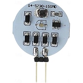 olcso Kéttűs LED-es izzók-G4 LED izzó, fehér/piros/kék/zöld színű kéttűs LED korong, JC oldalsó érintkezővel, 12V-24V AC/DC alacsony feszültség, CRI 85, 350 lumen 10 db