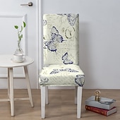 levne Potah na jídelní židli-Voděodolný potah na jídelní židli, potah na stoličku, potah na židli s geometrickým potiskem, polyesterové potahy