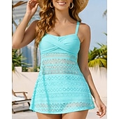 abordables Surf Tankinis &amp; Bikinis-Femmes Maillot de bain Tankini 2 Pièces Couleur Unie Boyleg Séchage Rapide Élastique Sans manches Maillot de Bain Maillot de bain Surf Plage Natation Été