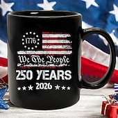 economico Tazze e tazzine-Tazza patriottica per il 250° anniversario degli Stati Uniti, tazza da caffè in ceramica per il cinquantenario, America 250 1776-2026, regalo per il giorno dell'indipendenza del 4 luglio per uomini e