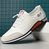 Χαμηλού Κόστους Καθημερινά Sneakers-Ανδρικά λευκά αθλητικά αθλητικά παπούτσια με αεριζόμενο σχεδιασμό, ελαφριά και άνετα, ιδανικά για τρέξιμο και δραστήριες εξόδους