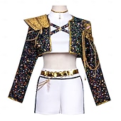 رخيصةأون ازياء البنات-مستوحى من الكيبوب مستوحى من المعبود الكوري محبوب الجماهير نجم البوب كوستيوم أزياء فنتازيا المعبود الافتراضي for للفتيات للأطفال عيد الرعب مهرجان أداء كوميك كون معرض الأنمي