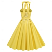 Недорогие Платья-Винтажная коллекция Полдень Платье A-Line Качели Платье Без рукавов А-силуэт Маскарадный костюм Жен. Карнавал День Святого Валентина Маскарад Отпуск На каждый день Девичник Взрослые