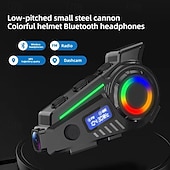 baratos Acessórios para motociclos e quadriciclos-Novo capacete K19 com fones de ouvido, câmera veicular, alto-falante Bluetooth, rádio FM, fones de ouvido, gravador Wi-Fi sem fio e acessórios para motocicleta.