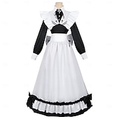 voordelige Anime kostuums-Dienstmeisje Pakken Anime Jurken Outfits Gemaskerd Bal Cosplay pakken Halloween Carnaval Strip Con Anime Expo Kostuum Voor Dames Volwassenen