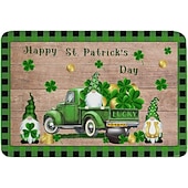 preiswerte Fußmatten-Fußmatte zum St. Patrick's Day, dekorative irische Feiertags-Eingangsmatte mit Kleeblättern und keltischen Mustern für festliche Heim- und Türdekoration