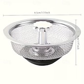 Недорогие Чистящие средства-Комплект из 2 сетчатых фильтров для раковины из нержавеющей стали, противозасоряющий сливной фильтр с центральной ручкой, легко чистится, подходит для кухонных, ванных, туалетных и раковинных стоков.