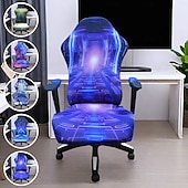 preiswerte Esszimmerstuhl-Abdeckung-4-teiliger, abnehmbarer Computerstuhlbezug für Gaming-Stühle, einfach zu montieren, Schutzhülle für Bürostühle, Liegestühle und Rennstühle