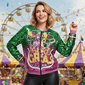 Недорогие Женская коллекция-Марди Гра 2026 Карнавальный костюм Вечеринка Блестящие Веселая Пайетки Взрослые Жен. Карнавал Для вечеринок Одеваемся