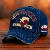  Cappellino da baseball Lone Star Legacy Texas Republic, cappellino da baseball della Repubblica del Texas, cappello vintage ricamato, cappellino da camionista regolabile retrò con bandiera del Texas Lone Star in difficoltà, per uomo e donna