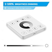 levne Vypínače-Stmívač LED pásků 2,4G RF bezdrátové dálkové ovládání stmívatelný nástěnný stmívač vhodný pro jednobarevné dvoubarevné RGB RGBW RGBCCT LED pásky DC5V-24V 10-50A jednokanálový stmívač