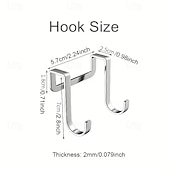 billige Lagring og oppbevaring-10 stk. doble kroker til over døren uten boring, s-formede kroker, doble kroker til studentboliger, kleskroker, baderoms- og kjøkkenkroker, s-formede kroker, kroker til over døren