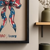  Amerikanische Flagge Schleife Druck – 250 Jahre Amerika Wandkunst Vereinigte Staaten Semiquincentennial Poster USA 250. Jubiläum