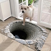 Недорогие Коврики-3D-коврик с оптической иллюзией, выполненный методом 2D-печати, с глубоким углублением, станет ярким и оригинальным акцентным элементом в прихожей.